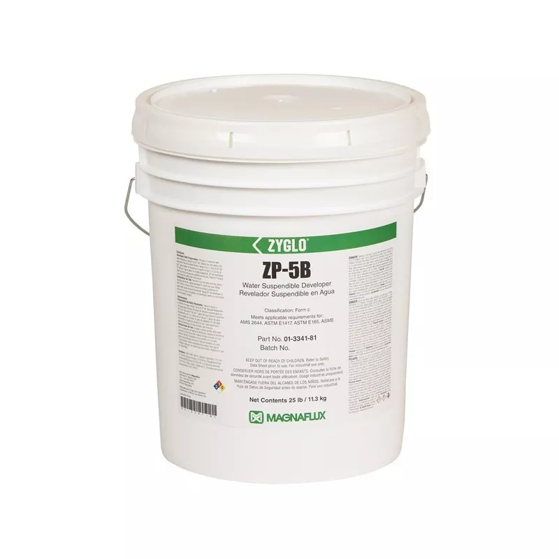 01-3341-81 Magnaflux ZP-5B Zyglo Developer, Water Suspendible, 25 lb, Pail