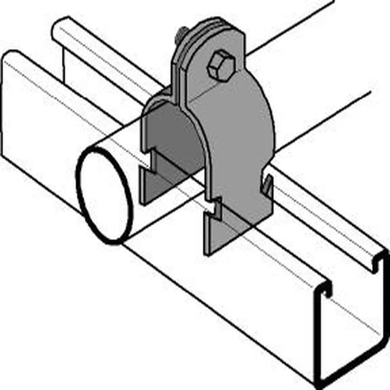 1-1/4 " O.D. Tubing Strut Clamp - Electro-Galvanized