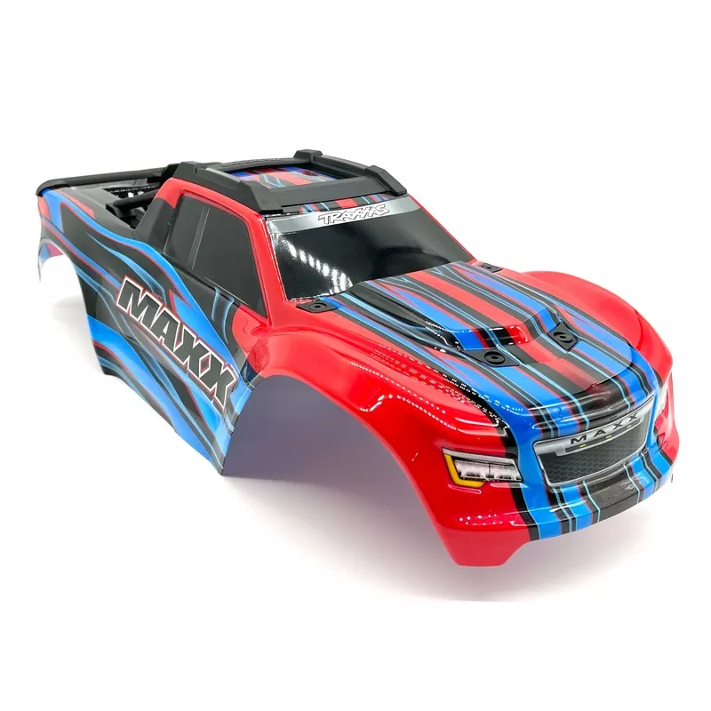 1/10 MAXX BODY cover Shell (RED Painted ProGraphics, clipless Traxxas 89076-4