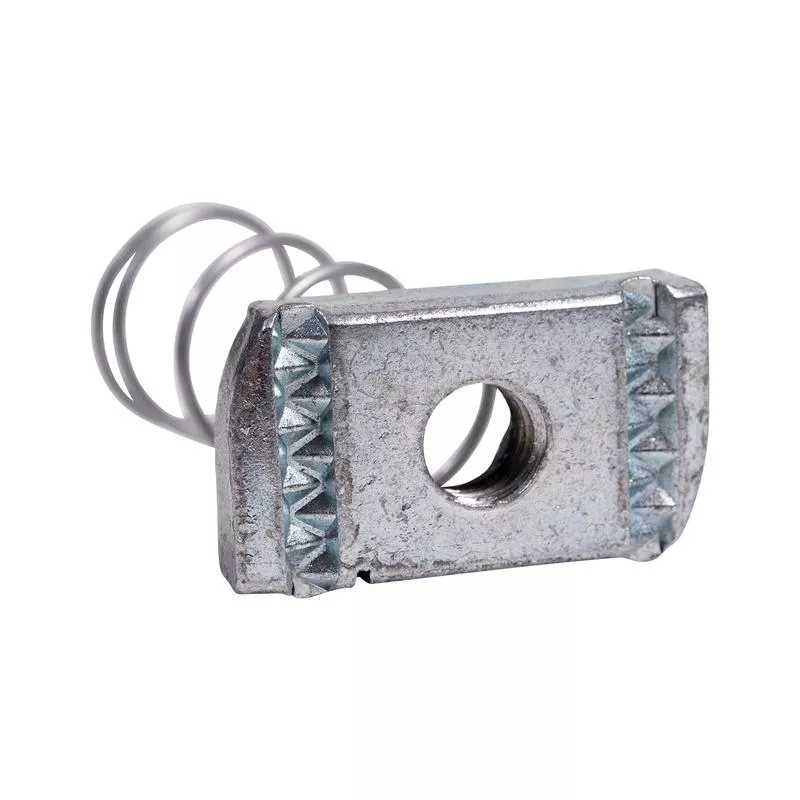 #10-24 Channel Nut w/Regular Spring - Electro-Galvanized