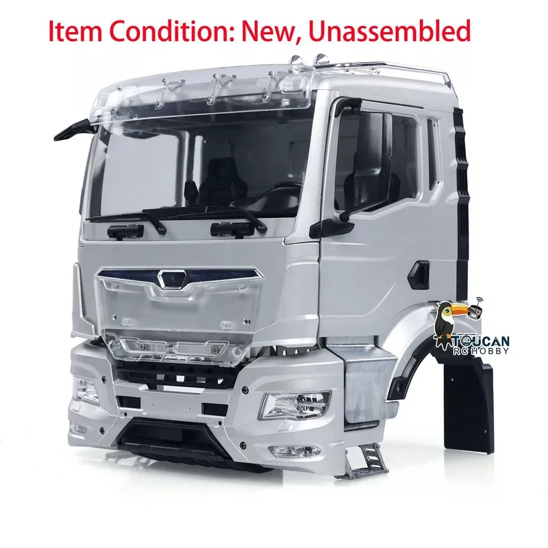 TGS Metal Cabin Kits Light System for 1/14 RC Tractor Truck Remote Control Dumper Tipper Cars Construction Vehicle KIT Unpainted