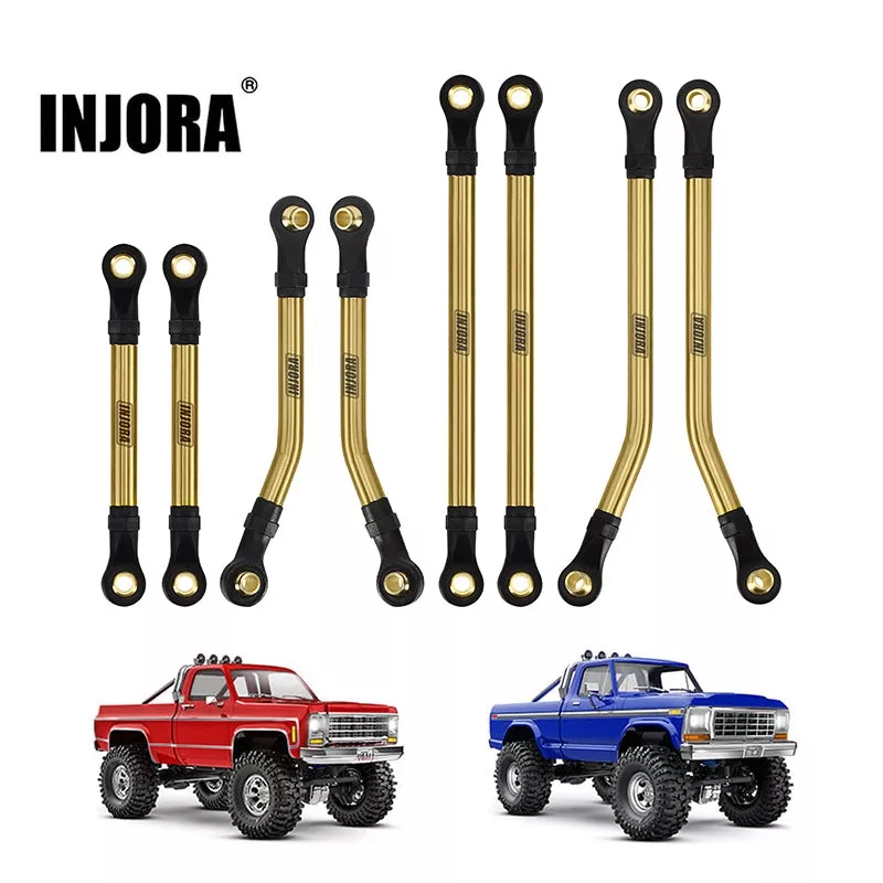 [US Warehouse] 8PCS Brass High Clearance Links Set for 1/18 TRX4M High Trail K10 F150 (4M-77)