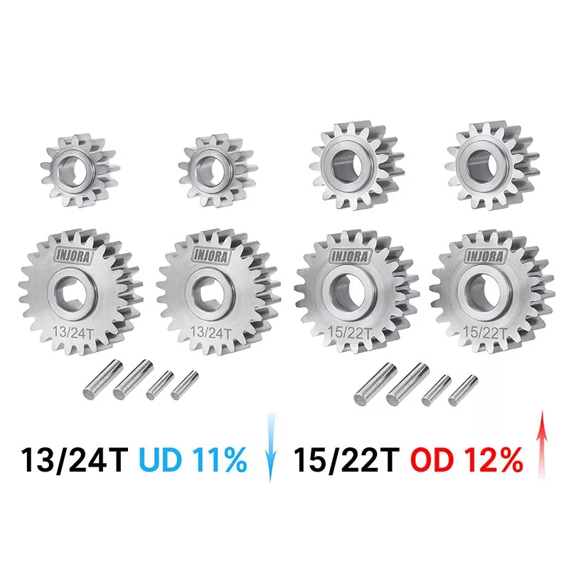 [US Warehouse] Stainless Steel Portal Gears Set for 1/18 Redcat Ascent-18