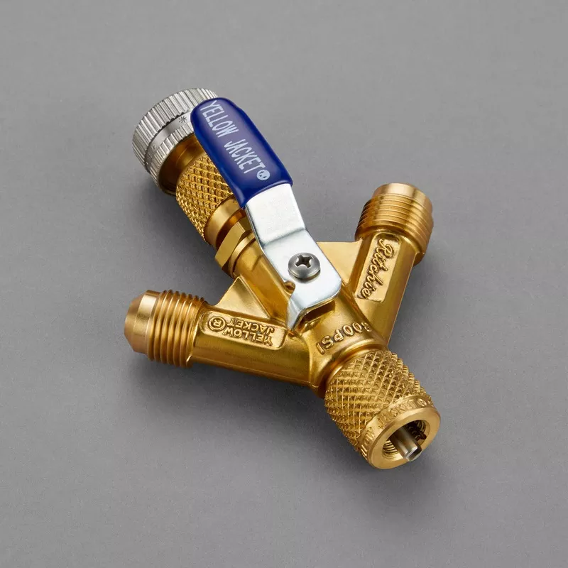 Yellow Jacket 93904 Vacuum Y w/ RealTorque CRT 1/4 w/ 5/16 Adapter