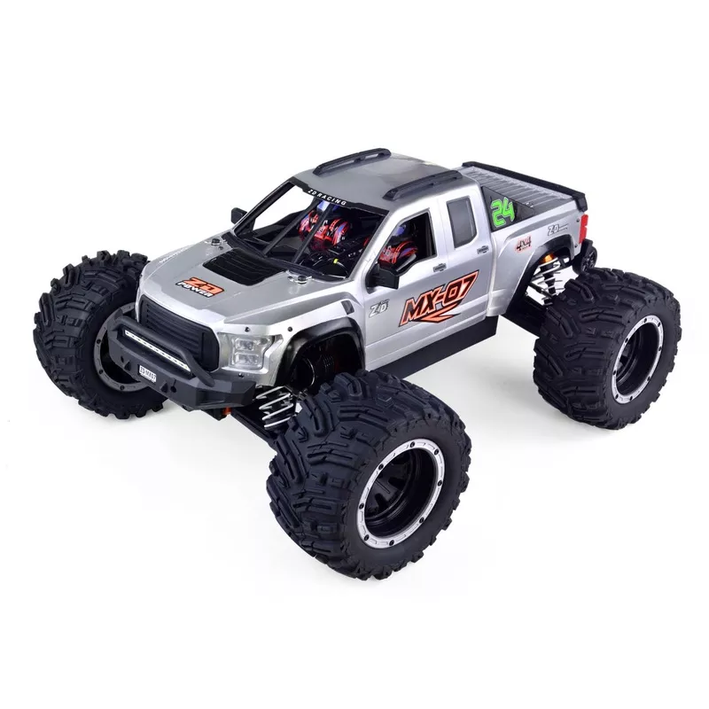 ZD Racing 1/7 4X4 Remote Control Monster Truck MX-07 All-Terrain Tire Roll Cage Metal Center Differential RC Model Car No Battery